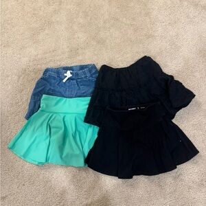 Bundle of 4 Girls Shorts/Skorts/Skirt Size M 7/8